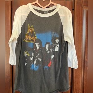 Vintage Def Leppard raglan